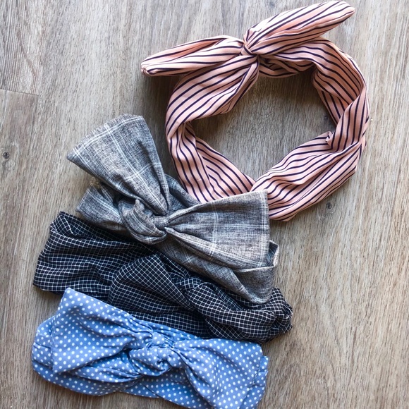 Accessories - 4 pack cloth wire bow headbands